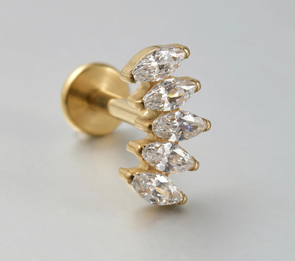 Triple Stone Climber in Gold