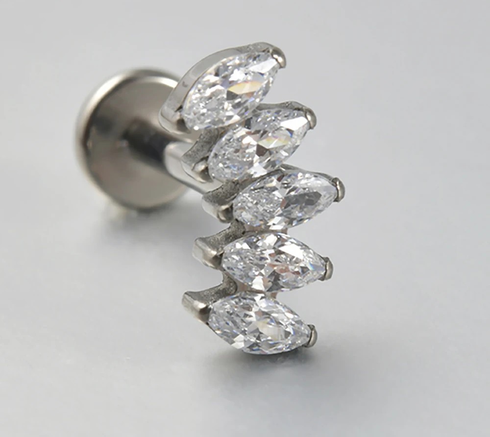 Triple Stone Climber in Silver