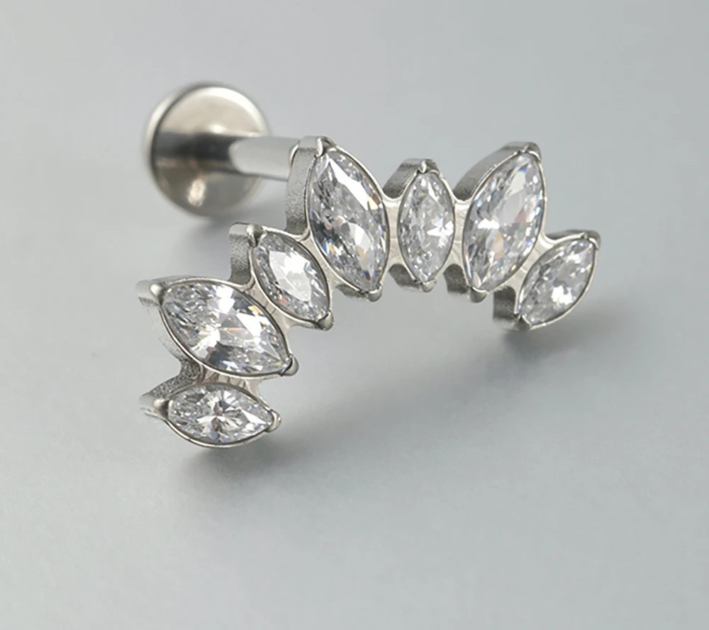 Starburst Halo Stud in Silver