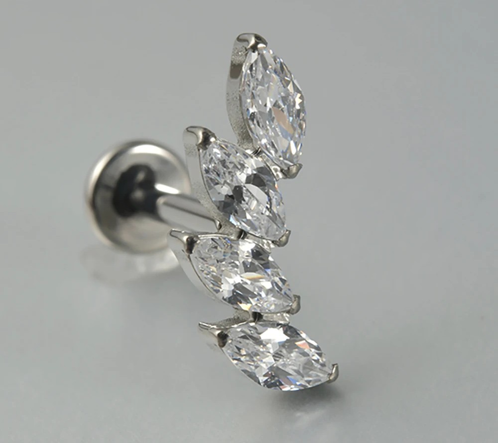 Floral CZ Halo in Silver
